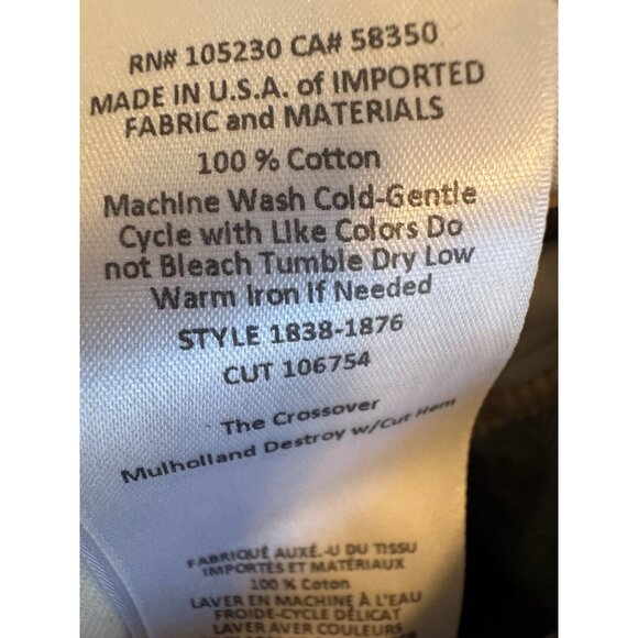 Current/Elliott Womens Distressed Jeans Size 23 Light Wash Mulholland Destroy St - Picture 7 of 9